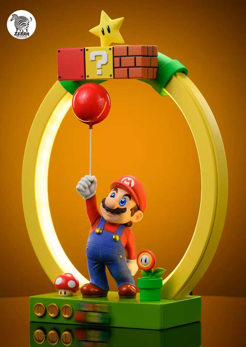 Super Mario Zebra Studio Mario Lamp Resin Statue