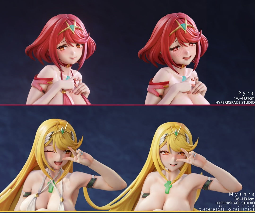 Xenoblade Chronicles Hyperspace Studio Mythra x Pyra Resin Statue