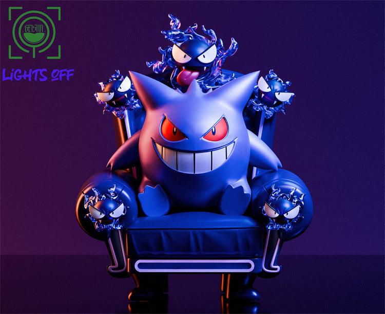 Pokemon Geisha Studio Throne Gengar Resin Statue [PRE-ORDER]