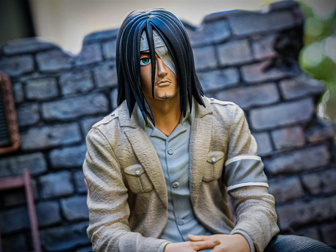 Attack on Titan Chikara Studio Eren Yeager Chair Marley's Basement Resin Statue