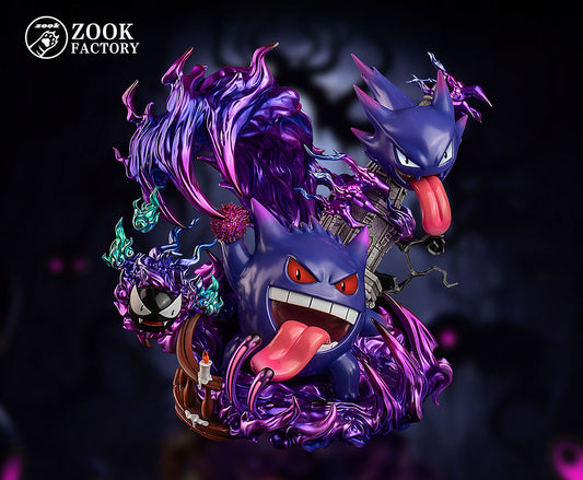 Pokemon ZooK Factory Studio Gengar Evolution Set Resin Statue - Preorder