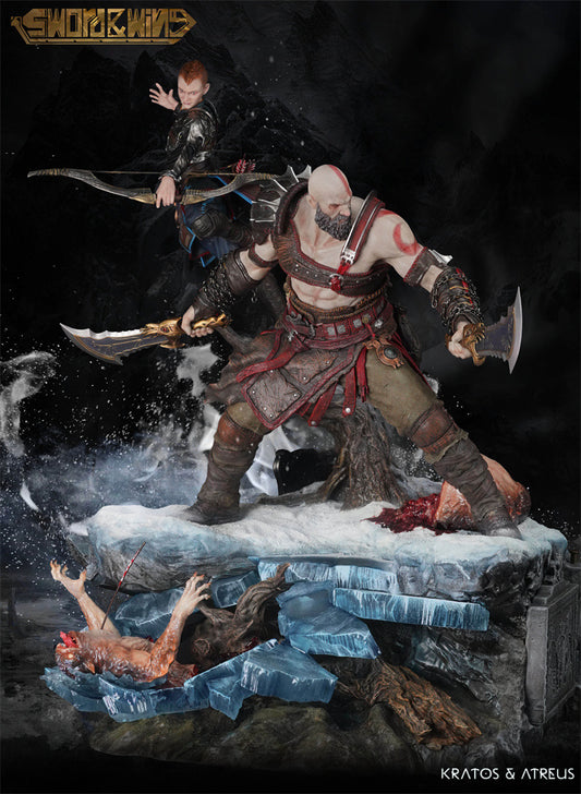 God of War Ragnarok Sword&Wing Studio Kratos & Atreus Resin Statue - Preorder