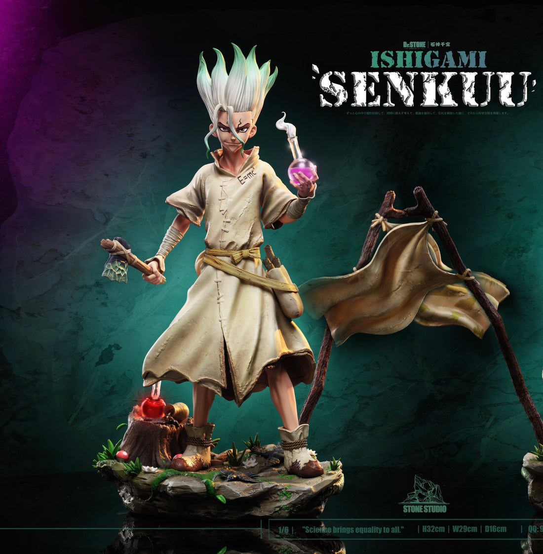 Dr Stone Stone Studio Senku Ishigami Resin Statue