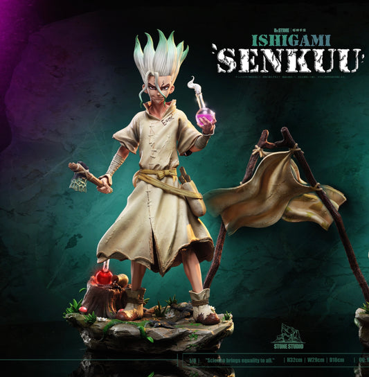 Dr Stone Stone Studio Senku Ishigami Resin Statue - Preorder