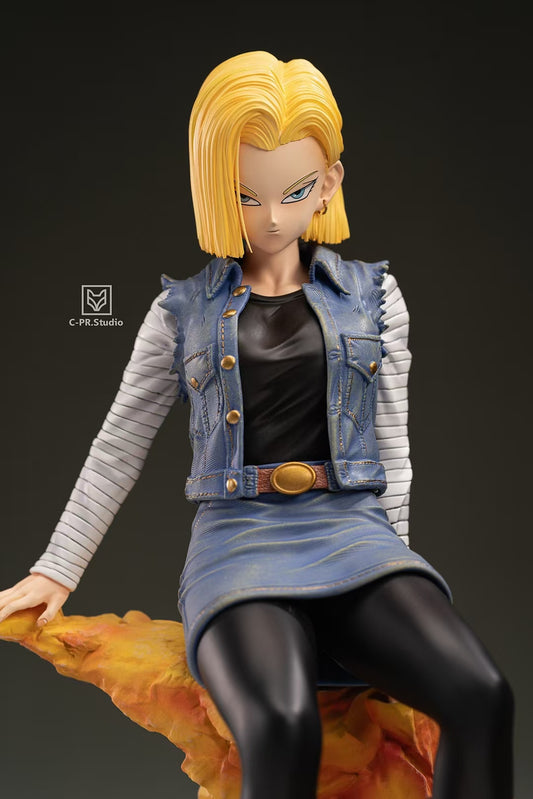 Dragon Ball CPR Studio Sitting Android 18 Resin Statue [CHINA STOCK]