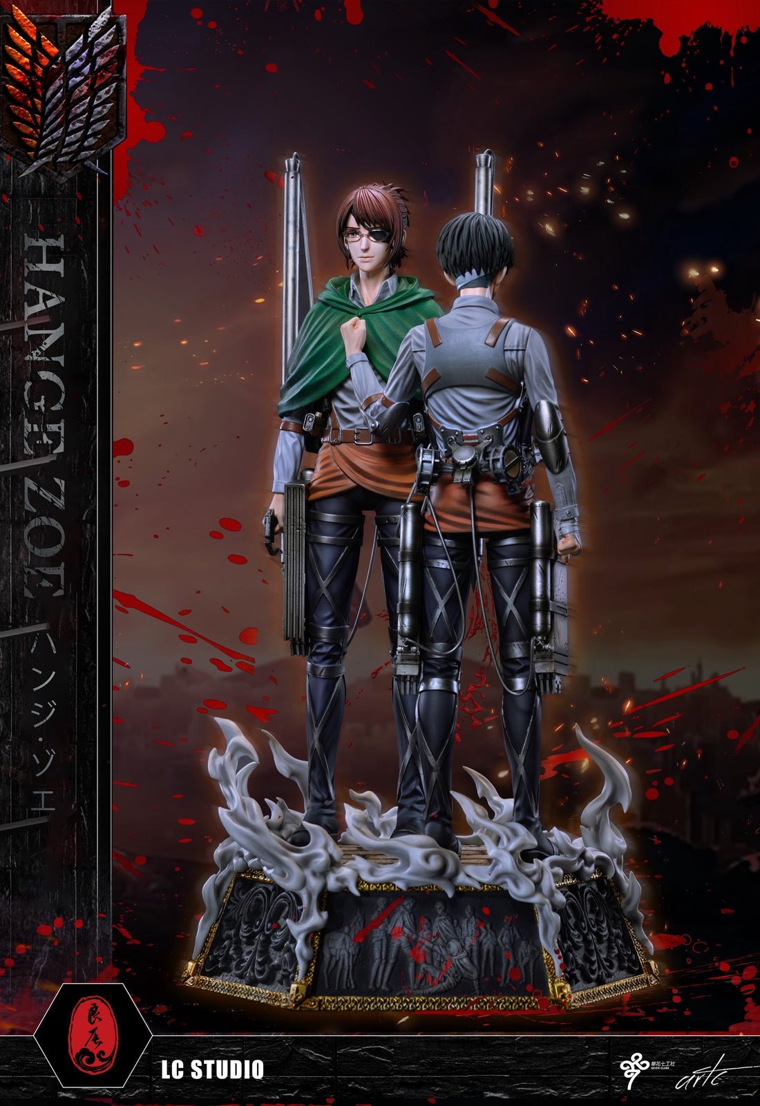 Attack on Titan LC studio Levi x Hange Zoe Resin Statue