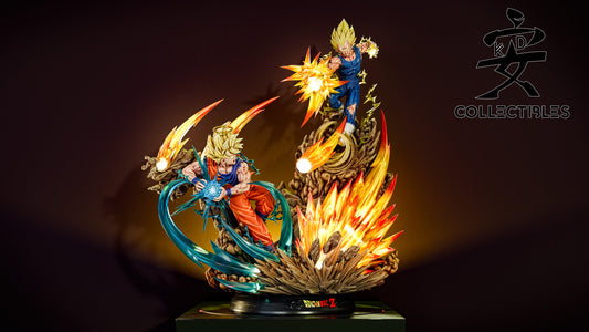 Dragon Ball KD Collectibles Goku SSJ2 VS Majin Vegeta Resin Statue [PRE-ORDER]