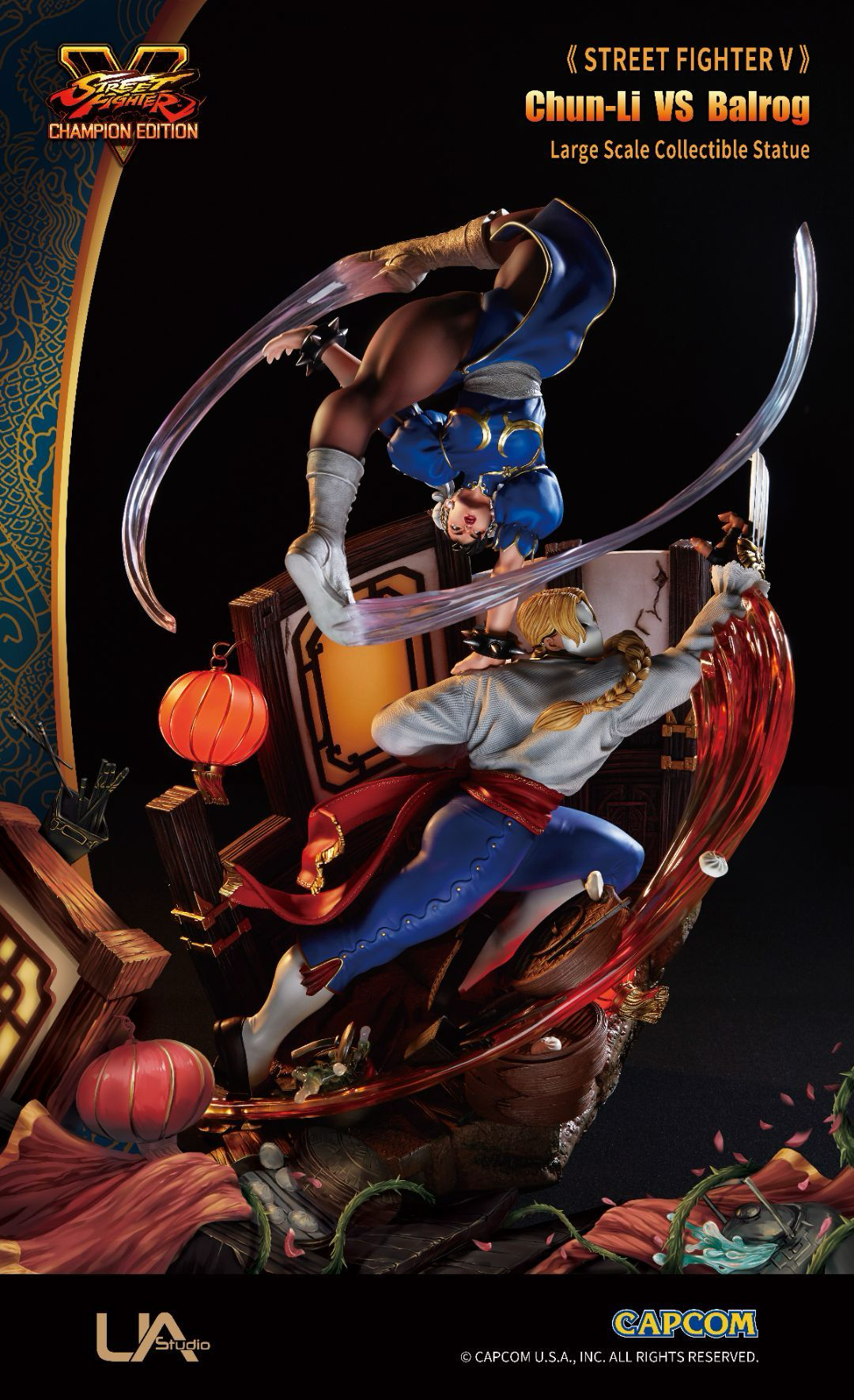 Street Fighter V: Champion Edition Unique Art Studio Chun Li VS Balrog Licensed Resin Statue