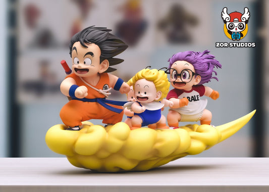 Dr Slump ZOR Studio Goku x Arale x Slump On Cloud Resin Statue [PRE-ORDER]