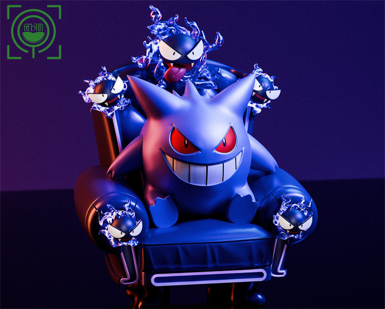 Pokemon Geisha Studio Throne Gengar Resin Statue