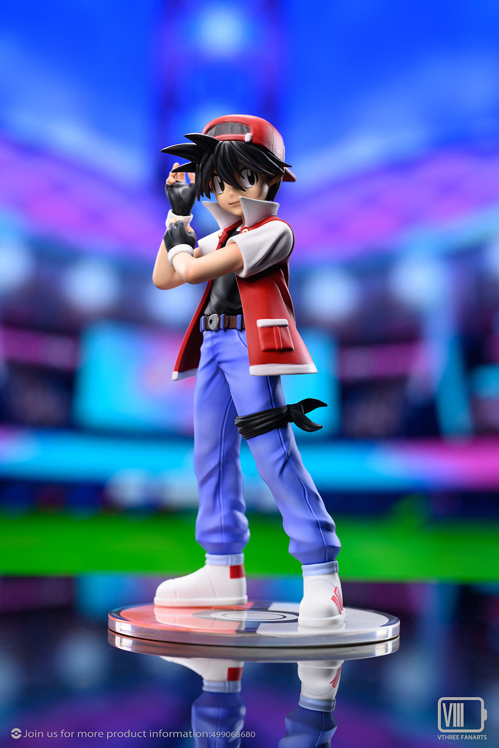 Pokemon V3 Fanarts Studio World Zukan Red Resin Statue