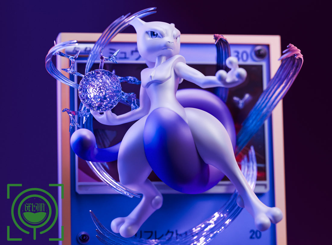 Pokemon Geisha Studio Mewtwo Card Resin Statue