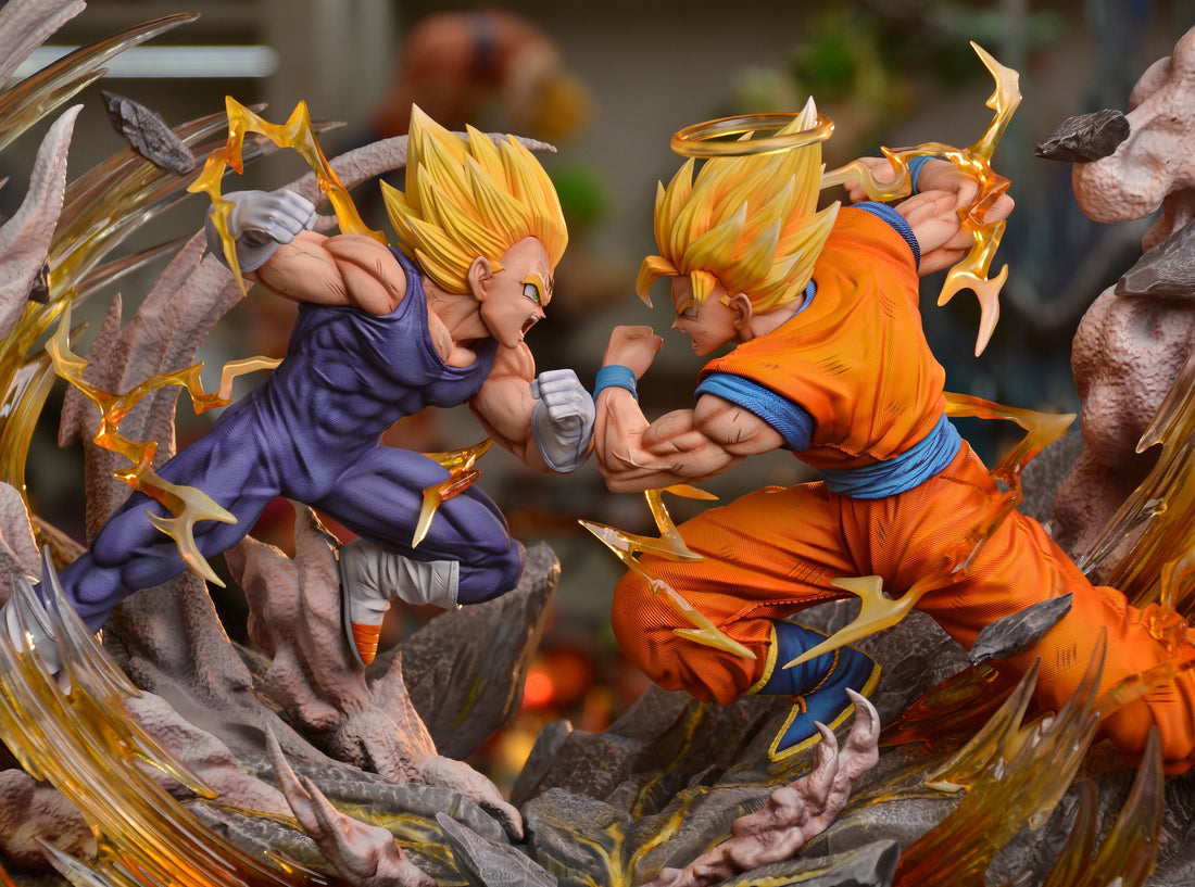 Dragon Ball WL Studio Son Goku vs Majin Vegeta Resin Statue