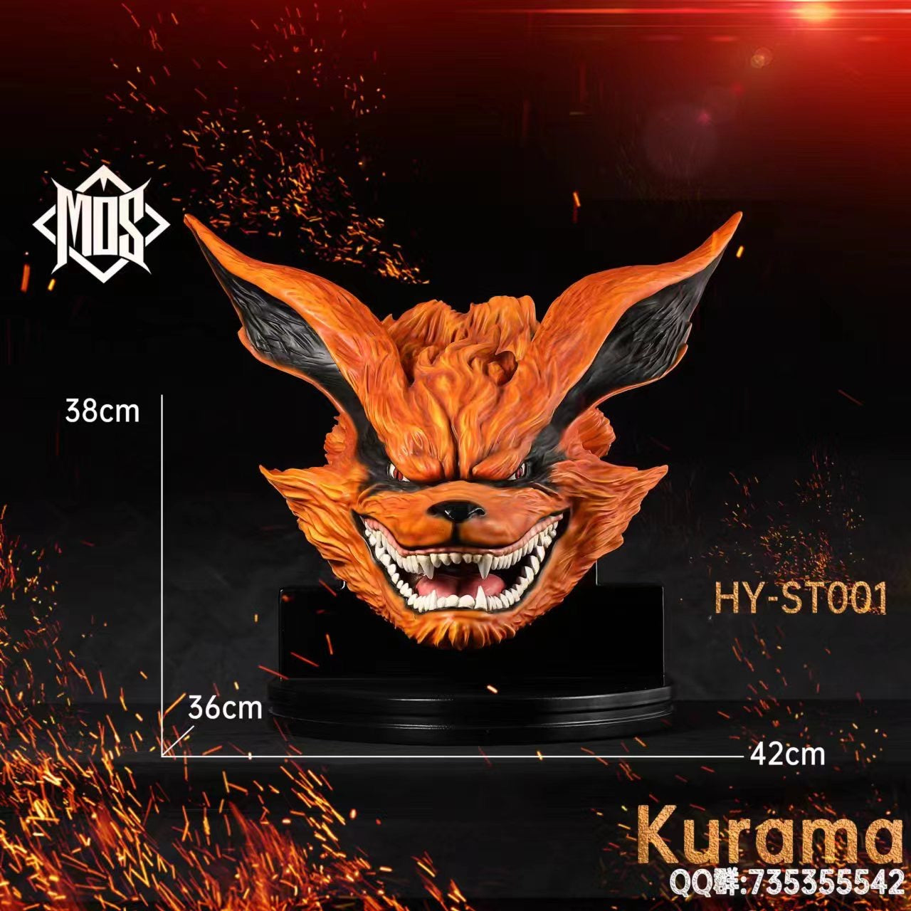 Naruto MOS Studio Kurama Head Resin Statue [PRE-ORDER]