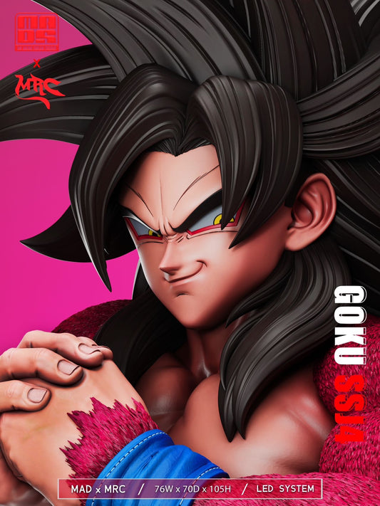 Dragon Ball MAD x MRC Studio Goku SSJ4 Life Size Bust Resin Statue - Preorder