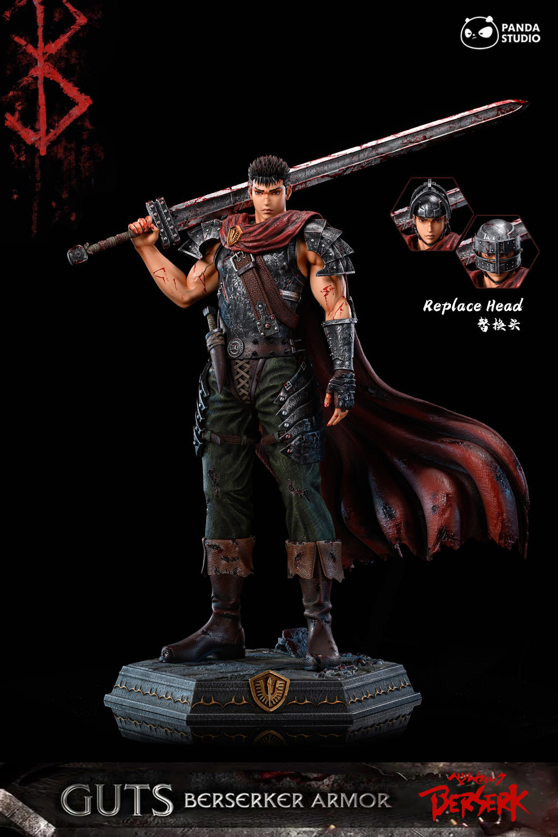 Berserk Panda Studio Guts Resin Statue