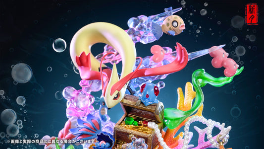 Pokemon Crescent Studio Dragon Palace Treasure Milotic Resin Statue - Preorder