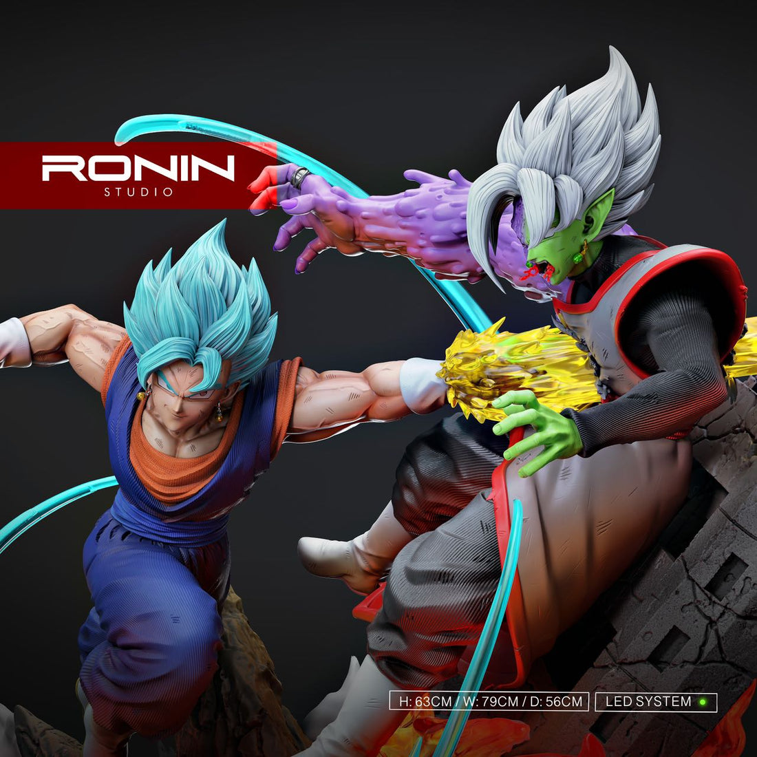 Dragon Ball Ronin Studio Vegetto VS Zamasu Resin Statue