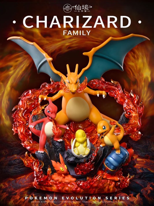 Pokemon Wonderland Studio Charizard Family Resin Statue [PRE-ORDER]