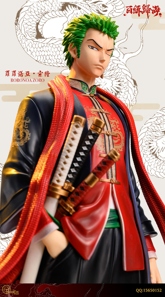 One Piece Third Eye Studio Zoro Chinese Attire Resin Statue - Preorder