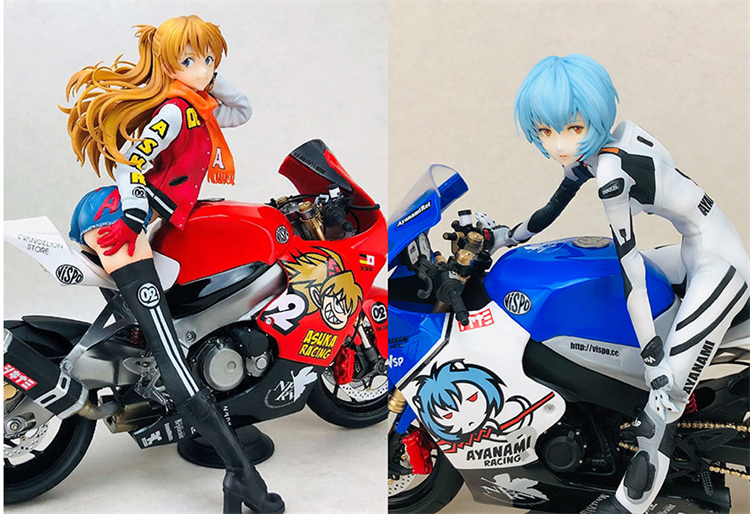 Neon Genesis Evangelion LJS Studio Motorbike Asuka x Rei Resin Statue