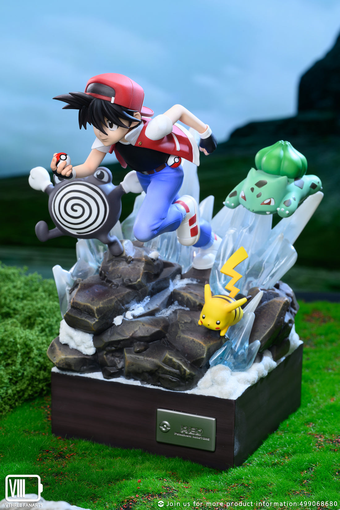 Pokemon V3 Fanarts Studio Ash Ketchum Family Resin Statue