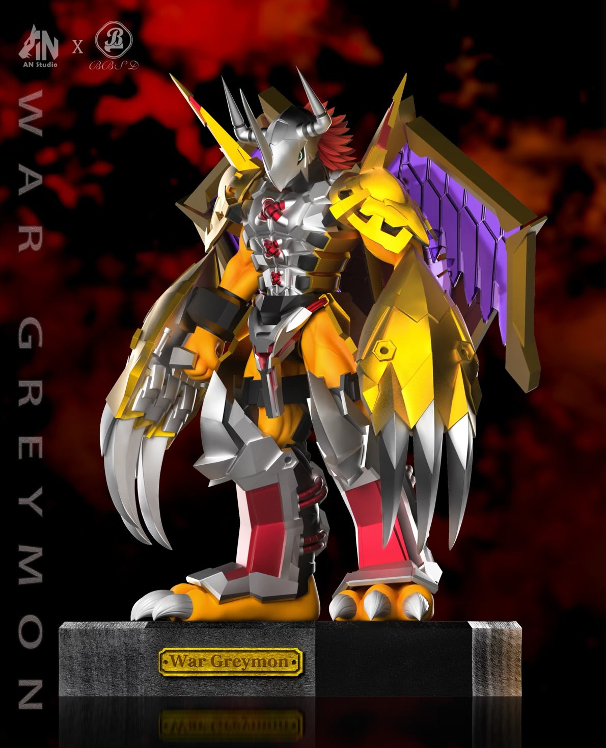 Digimon AN x BBSD Studio War Greymon x Black War Greymon Resin Statue [PRE-ORDER]