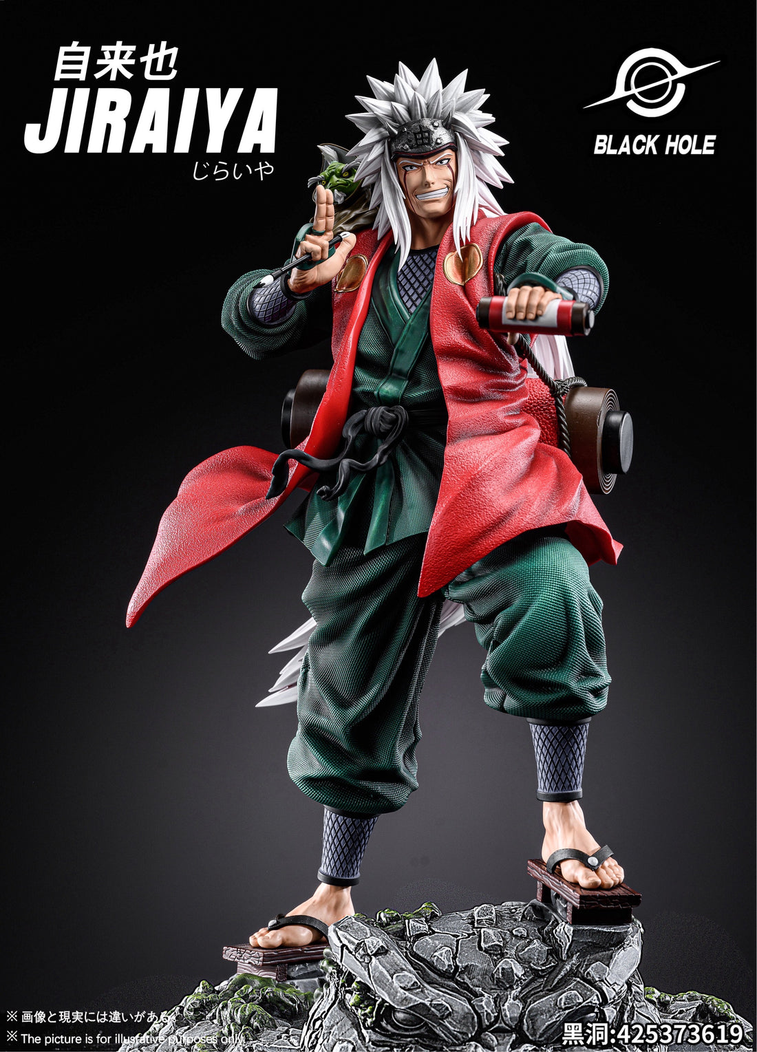 Naruto Black Hole Studio Jiraiya Game Senin Resin Statue