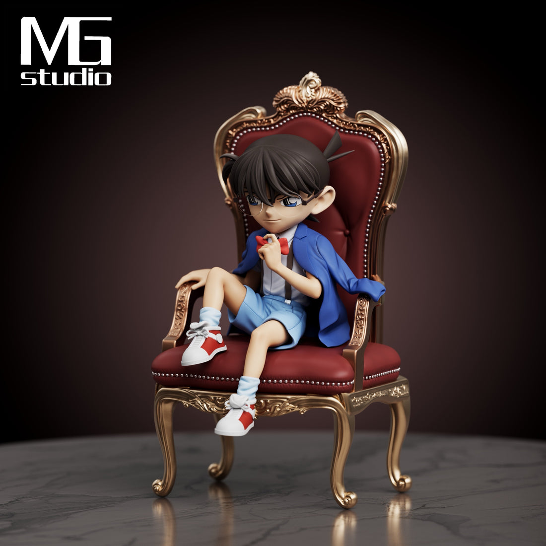 Detective Conan MG Studio Conan Edogawa Seated Resin Statue