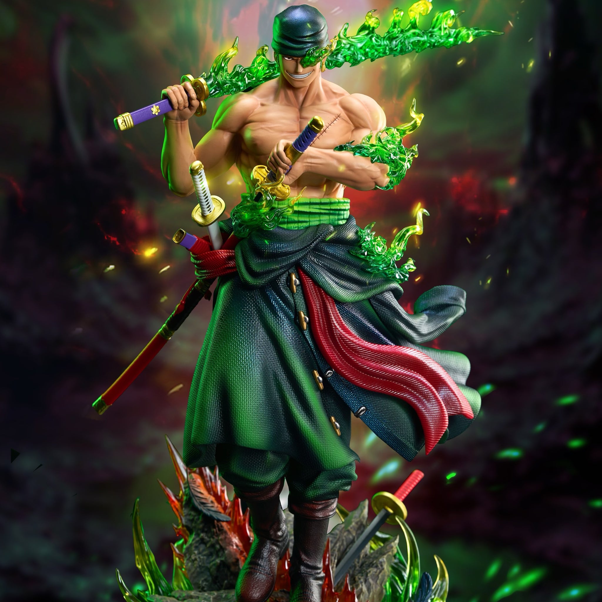 One Piece Mengxin Studio Onigashima Roronoa Zoro Resin Statue [PRE-ORDER]