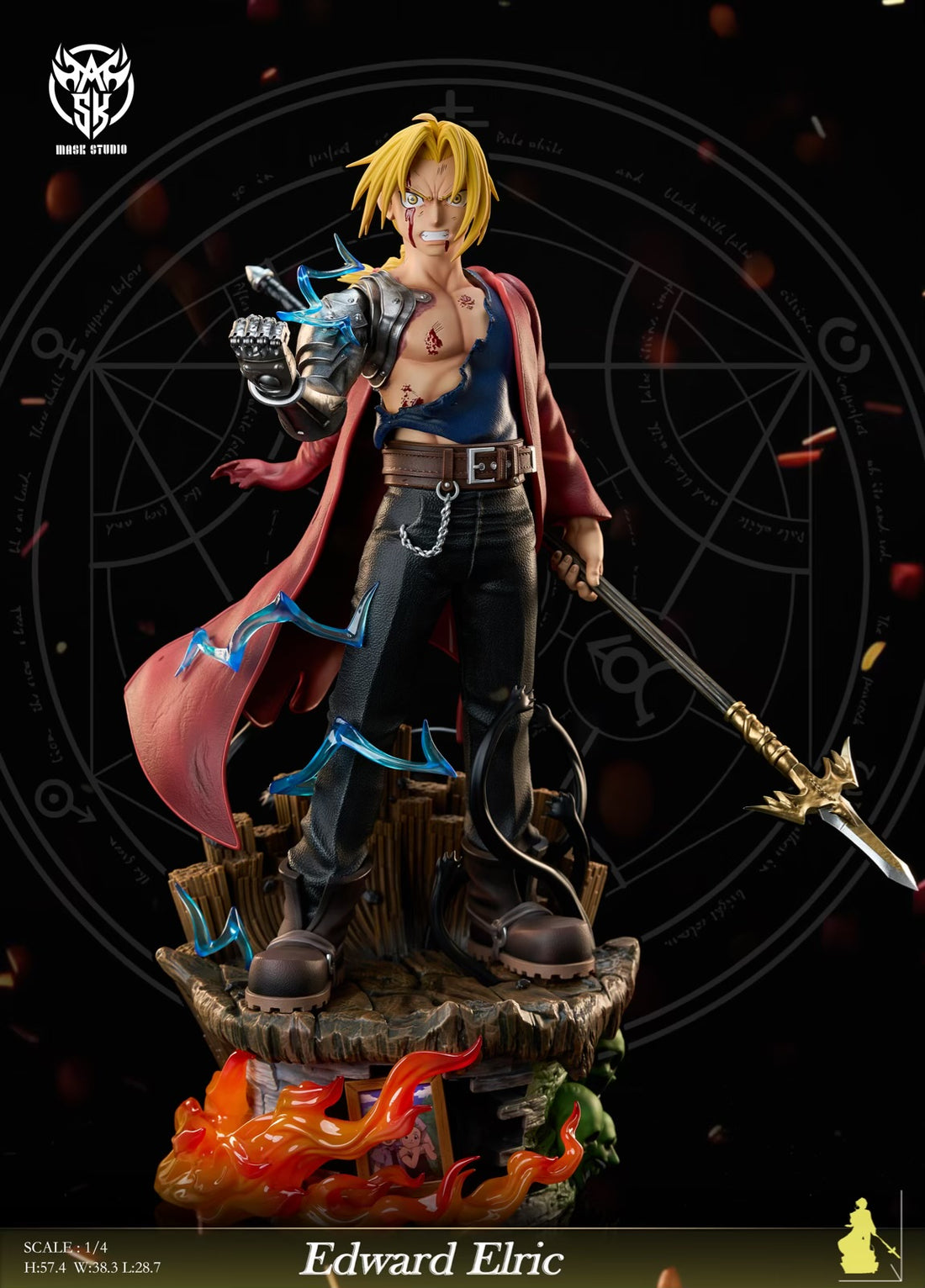 Fullmetal Alchemist Mask Studio Edward Elric Resin Statue