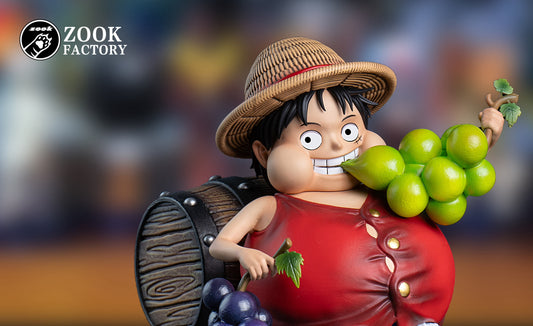 One Piece Zook Factory Title Page Eating Grapes Luffy Resin Statue - Preorder