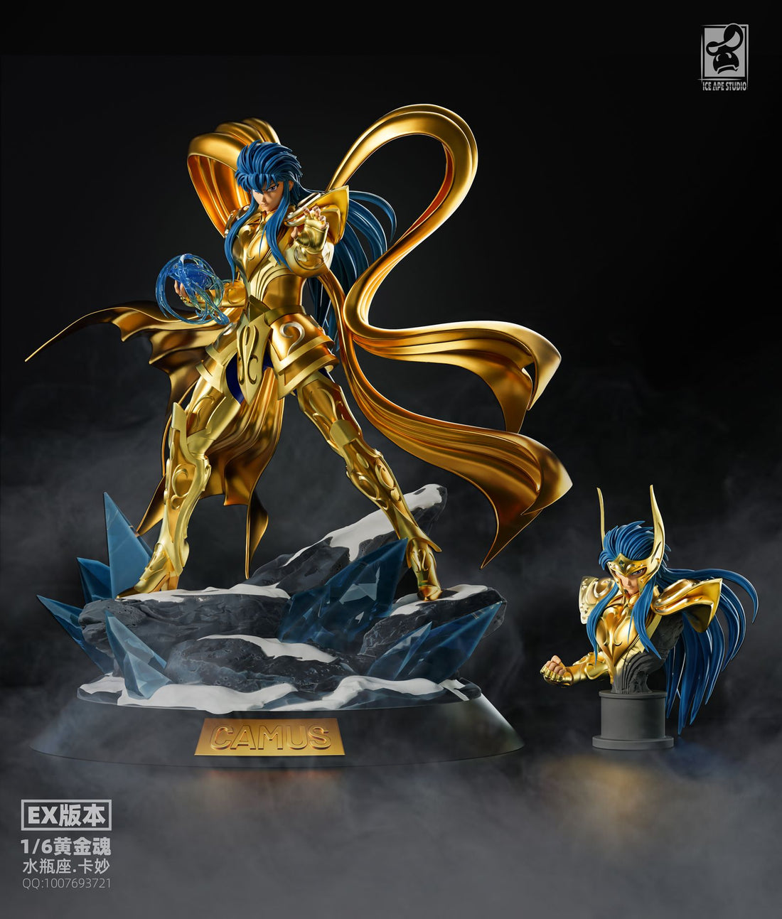 Saint Seiya Ice Ape Studio Aquarius Camus Resin Statue