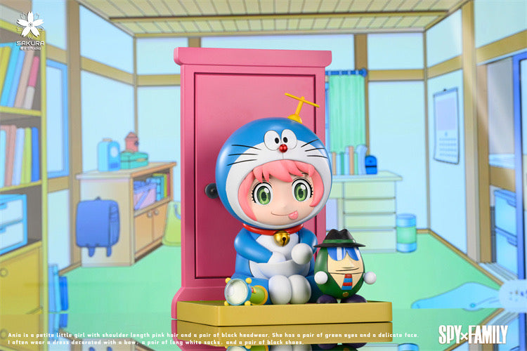 Spy x Family Sakura Studio Anya Forger COS Doraemon Statue