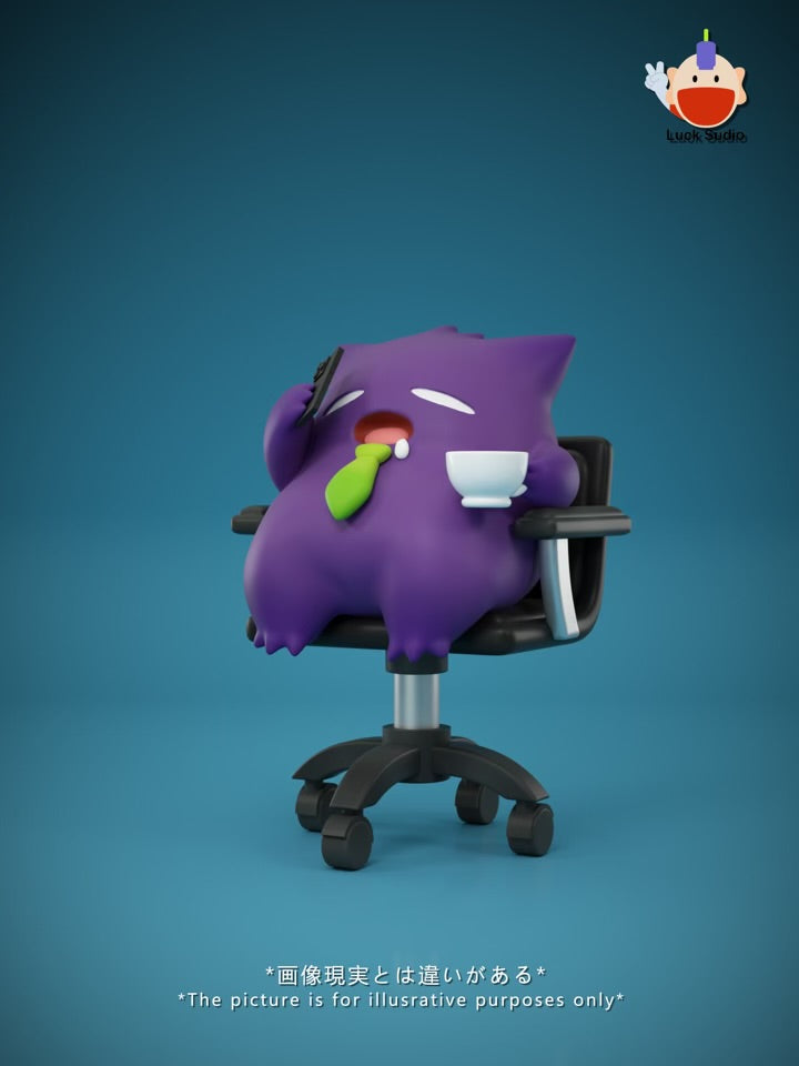 Pokemon BBD Studio x Yun Xing Gong Fang Studio Office Chair Gengar Resin Statue