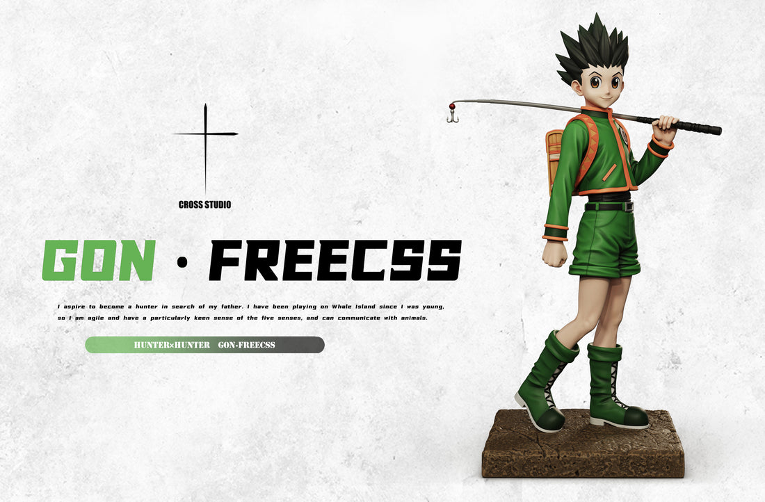 Hunter x Hunter Cross Studio Fishing Rod Gon Freecss Resin Statue