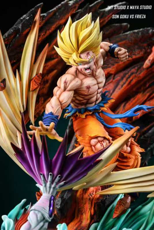 Dragon Ball JMY Studio First Super Saiyan Goku VS Frieza Resin Statue