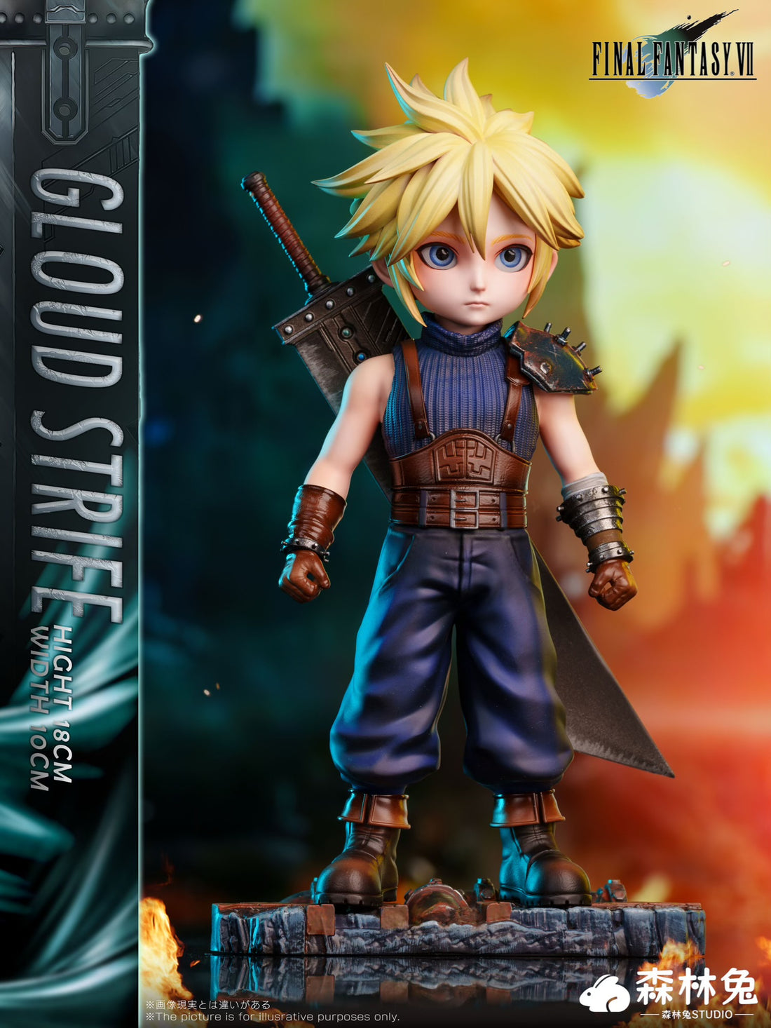 Final Fantasy Forest Rabbit Studio Small Cloud Strife Resin Statue [PRE-ORDER]