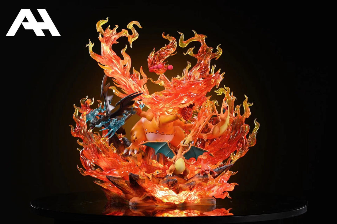 Pokemon AH Studio Dynamax Charizard Family Resin Statue