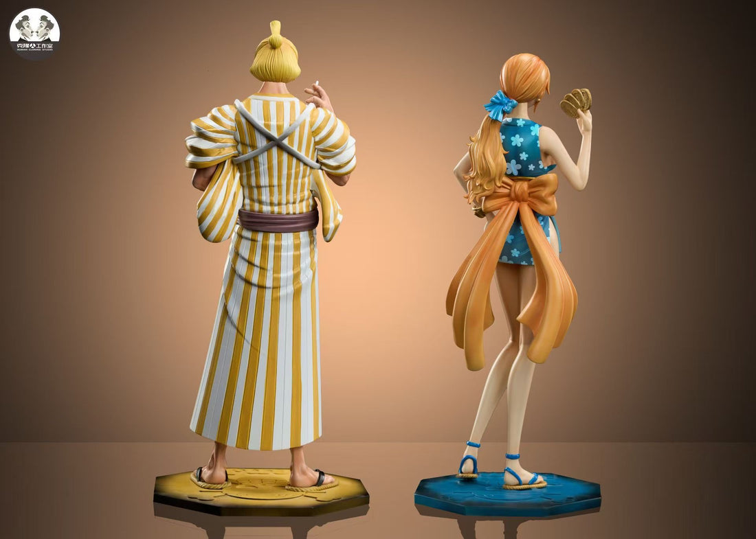 One Piece Clone Studio Wano Country Vinsmoke Sanji x Nami Resin Statue