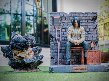 Attack on Titan Chikara Studio Eren Yeager Chair Marley's Basement Resin Statue [EUROPE STOCK]