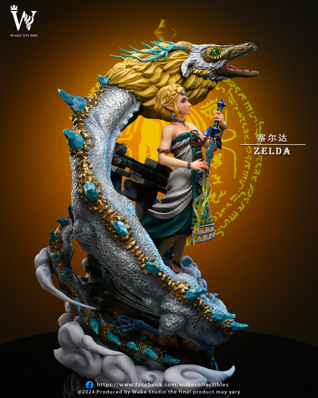 The Legend of Zelda Wake Studio Zelda x Dragon Resin Statue