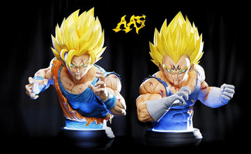 Dragon Ball ArmyAnt Studio Goku SSJ2 x Majin Vegeta Lifesize Bust Resin Statue [PRE-ORDER]