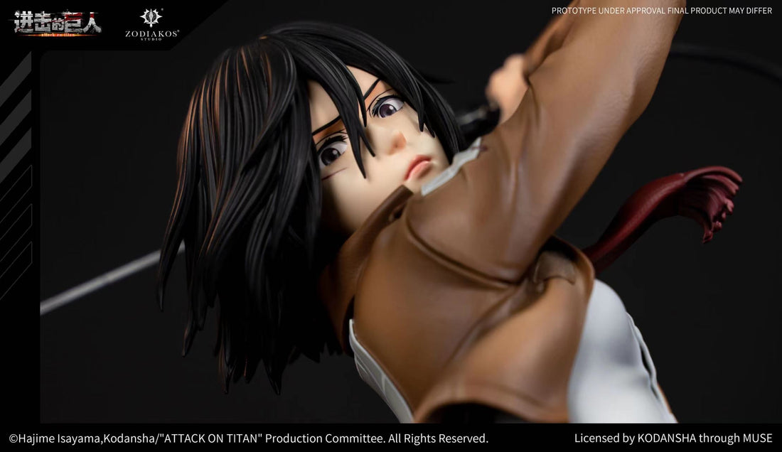 Attack on Titan Zodiakos Studio Mikasa Ackerman Licensed Resin Statue