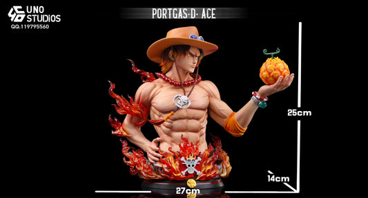 One Piece UNO Studio Portgas D Ace Bust Resin Statue [PRE-ORDER]