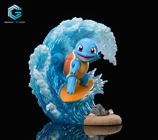 Pokemon Grand Studio Surf Squirtle Resin Statue - Preorder