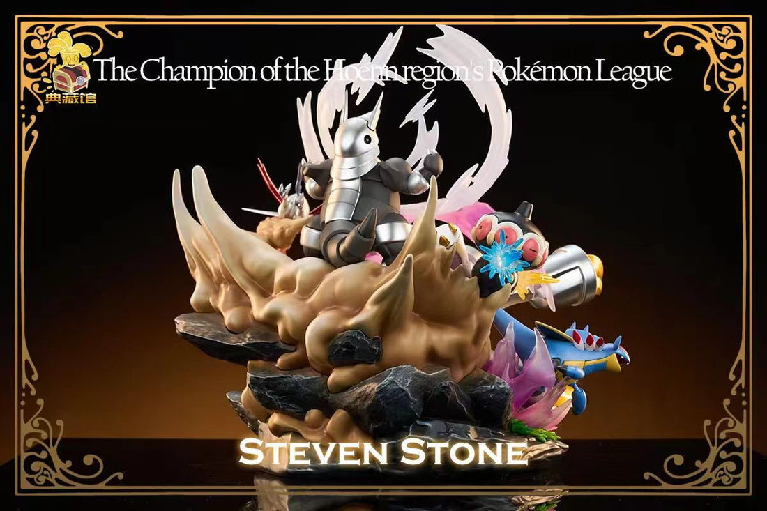 Pokemon Collection Hall Studio Steven Stone’s Champion Pokémon Team Resin Statue