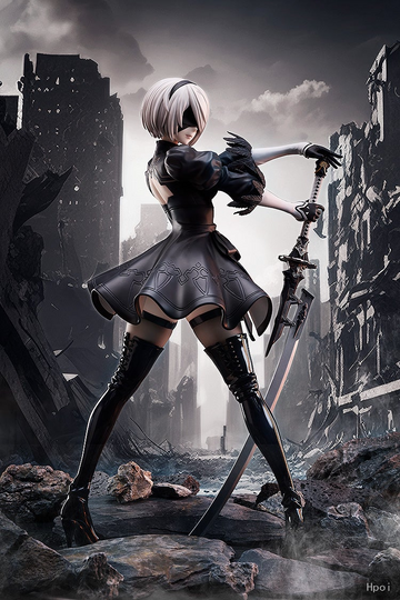 Nier Automata Freeing Studio 2B Licensed PVC Figure [PRE-ORDER]