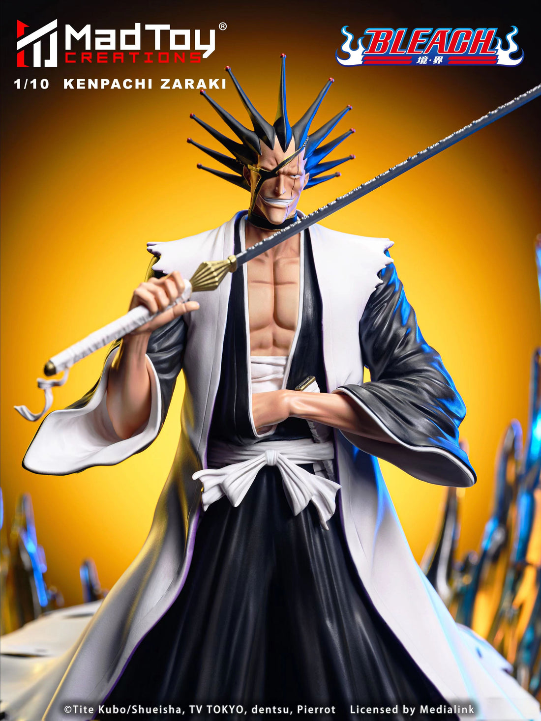 Bleach MadToy Creations Studio Zaraki Kenpachi Licensed Resin Statue