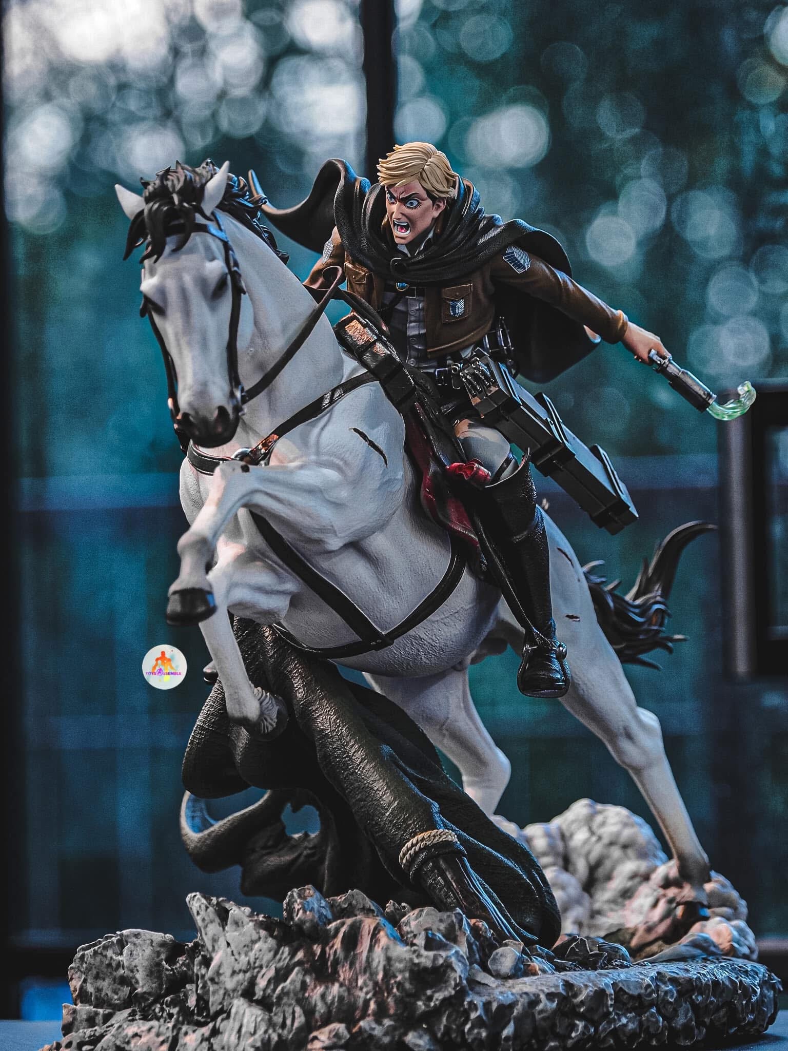 Attack On Titan Chikara Studio Erwin Smith Horseback Against Beast Titan Resin Statue [EUROPE Stock available123xyz]